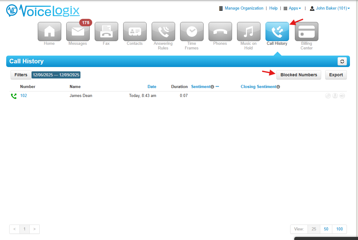 How to Block Calls - VoiceLogix Client Services Center
